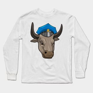 Bull as Police officer Police Long Sleeve T-Shirt